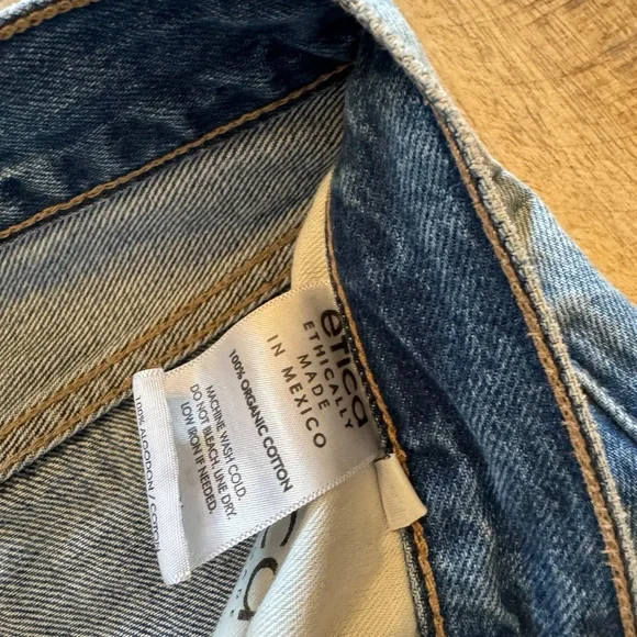 ÉTICA Rhea Midrise Straight Crop - Still Water Jeans Size 25